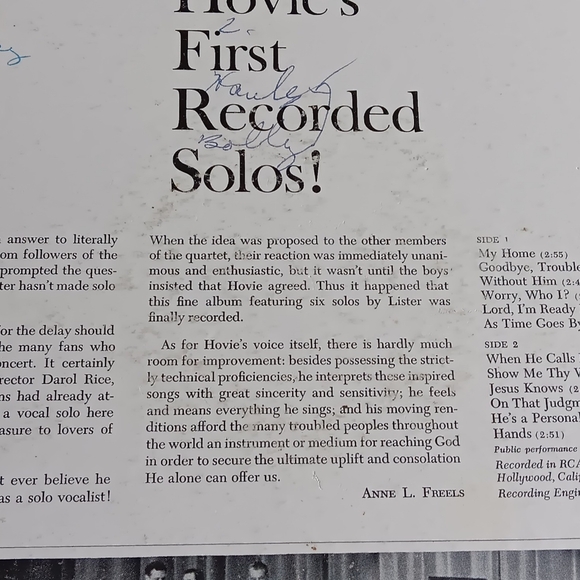 Hovie Lister Sings With His Famous Statesmen Quartet STEREO DISC - Picture 9 of 16